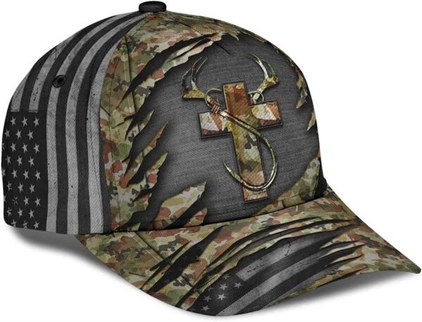 Jesus Hunting Fishing Camo Baseball Cap Hat  Trucker Classic Hats Gift