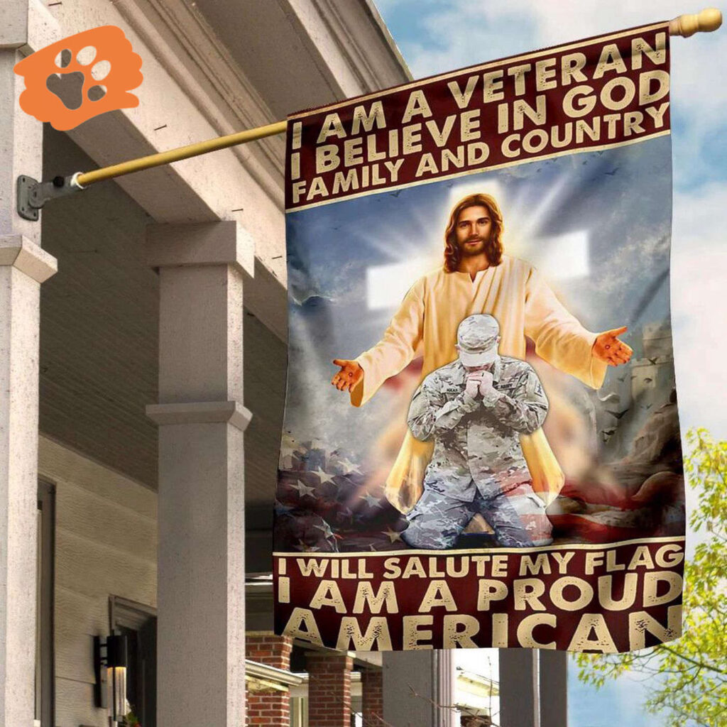 Jesus I Am A Veteran And I Believe In God Flag Christian Patriotic Proud Veteran Gift Jesus I Am A Veteran And I Believe In God Flag Christian Patriotic Proud Veteran Gift
