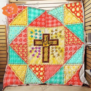 Jesus I Love You Sign Language Quilt DH449 - Handmade Religious Blanket