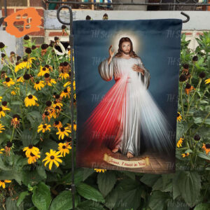 Double Sided Jesus I Trust In You Christmas Yard Flag - Perfect Holiday Gift for Friends