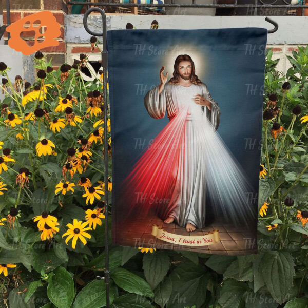 Double Sided Jesus I Trust In You Christmas Yard Flag – Perfect Holiday Gift for Friends