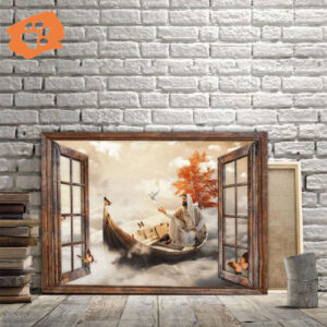 Jesus in The Boat In Heaven Poster for Home Decor Gift