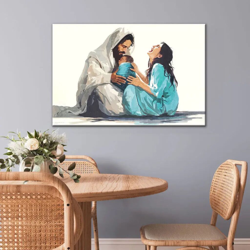 Jesus Is Close to the Brokenhearted Woman Christian Wall Art Canvas Jesus Is Close to the Brokenhearted Woman Christian Wall Art Canvas