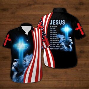 Colorful Jesus Is My God Hawaiian Shirt All-over Print FV1313 - Religious Tropical Apparel