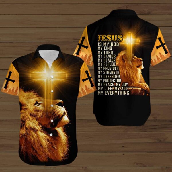 Jesus Is My God Lion King Hawaiian Shirts – Unique Christian Apparel