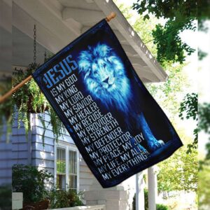 Jesus Is My God My Everything Flag - Inspirational Religious Banner for Home and Church 1