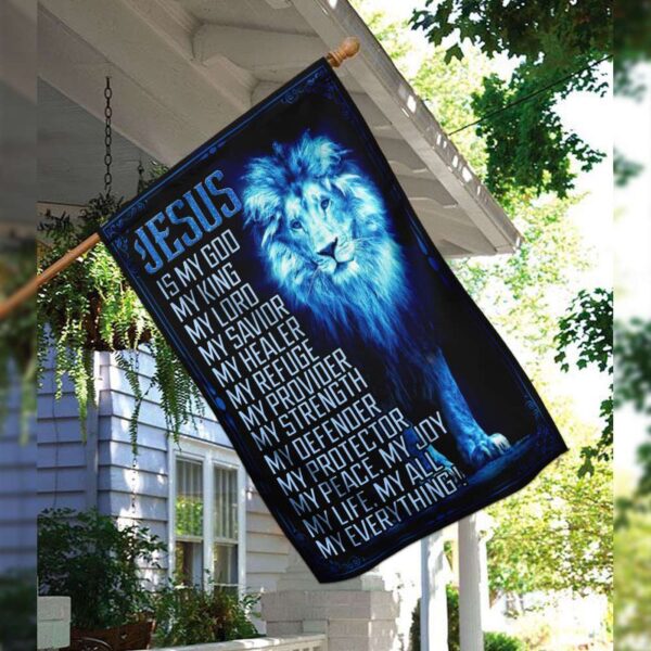 Jesus Is My God My Everything Flag – Inspirational Religious Banner for Home and Church