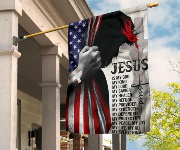 Jesus Is My King My God My Lord My Savior My Everything Flag Christian Flag For Sale Garden Decor