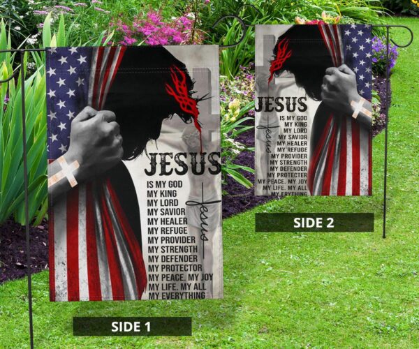Jesus Is My King My God My Lord My Savior My Everything Flag Christian Flag For Sale Garden Decor