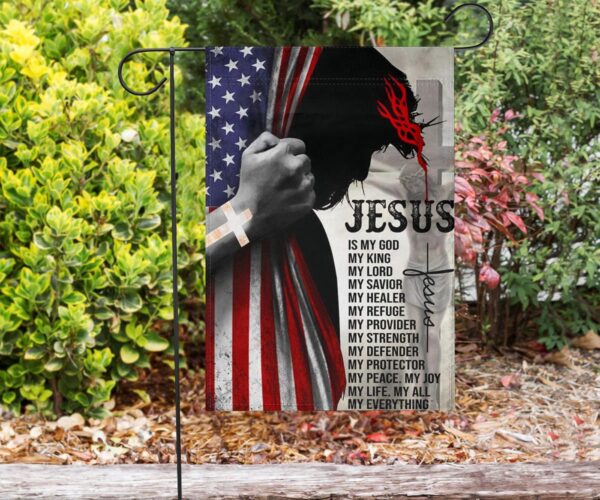 Jesus Is My King My God My Lord My Savior My Everything Flag Christian Flag For Sale Garden Decor