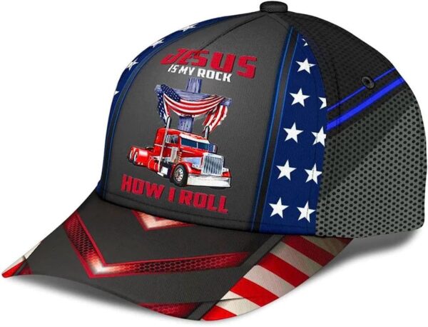 Jesus Is My Rock How I Roll Baseball Cap Hat  Trucker Classic Hats Gift