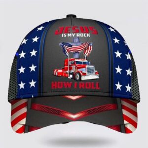 Jesus Is My Rock How I Roll Baseball Cap Hat Trucker Classic Hats Gift 3