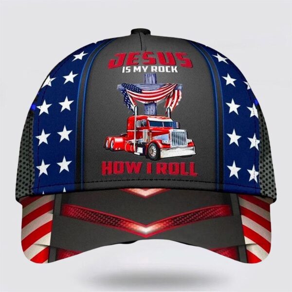 Jesus Is My Rock How I Roll Baseball Cap Hat  Trucker Classic Hats Gift
