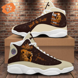 Jesus Is My Savior Basketball Shoes, Christian Lion Running Sneaker, I Can Do All Things Through Christ Gift