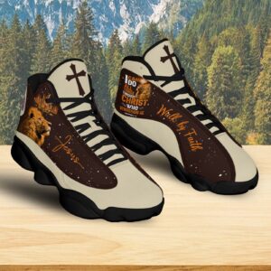 Jesus Is My Savior Basketball Shoes, Christian Lion Running Sneaker, I Can Do All Things Through Christ Gift 3