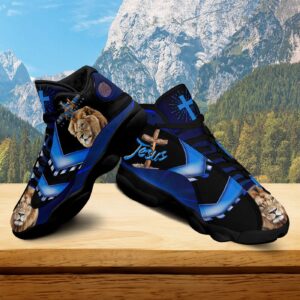 Jesus Is My Savior Basketball Shoes, Lion Of Judah Cross Running Shoes For Dad, Faith Religious Gifts 1