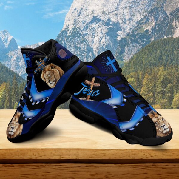 Jesus Is My Savior Basketball Shoes, Lion Of Judah Cross Running Shoes For Dad, Faith Religious Gifts