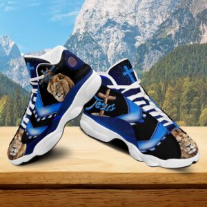 Jesus Is My Savior Basketball Shoes, Lion Of Judah Cross Running Shoes For Dad, Faith Religious Gifts 1