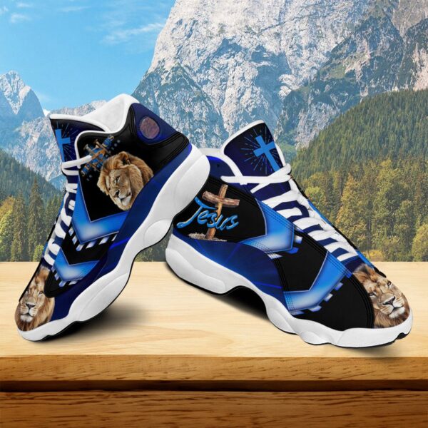 Jesus Is My Savior Basketball Shoes, Lion Of Judah Cross Running Shoes For Dad, Faith Religious Gifts