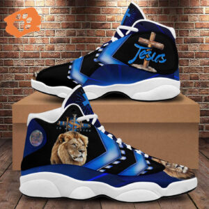 Jesus Is My Savior Basketball Shoes, Lion Of Judah Cross Running Shoes For Dad, Faith Religious Gifts