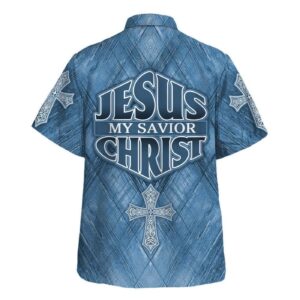 Men s Jesus Is My Savior Christ Cross Hawaiian Shirt - Christian Gift Shirt 1