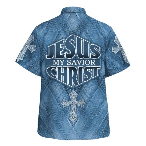 Men s Jesus Is My Savior Christ Cross Hawaiian Shirt – Christian Gift Shirt