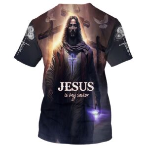 Jesus Is My Savior Cross All Over Print 3D T-Shirt - Men & Women Christian Faith Shirt 1