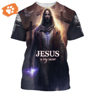 Jesus Is My Savior Cross All Over Print 3D T-Shirt - Men & Women Christian Faith Shirt