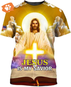 Jesus Is My Savior Cross 2 All Over Print 3D T Shirt - Christian Faith Shirt for Men and Women