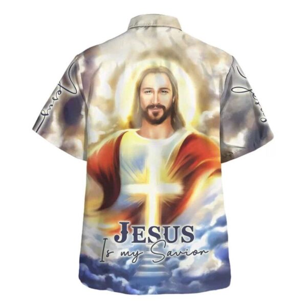 Men s Jesus Is My Savior Cross Hawaiian Shirt – Christian Gift