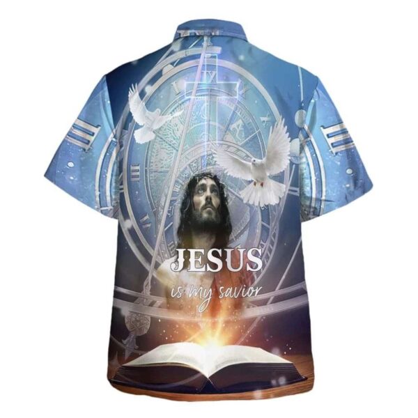 Men s Jesus Is My Savior Dove Bible Hawaiian Shirt: Christian Gift