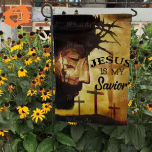 Christian Garden Flag: Jesus Is My Savior Outdoor Holiday Decor