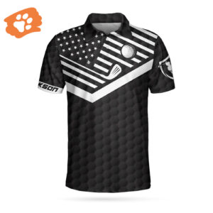 Jesus Is My Savior Golf Is My Therapy Custom Polo Shirt, Personalized American Flag Golf Shirt For Men