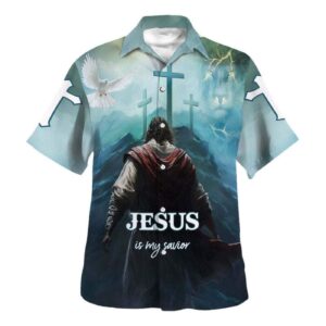 Men s Jesus Is My Savior Hawaiian Shirt - Christian Gift with Faith