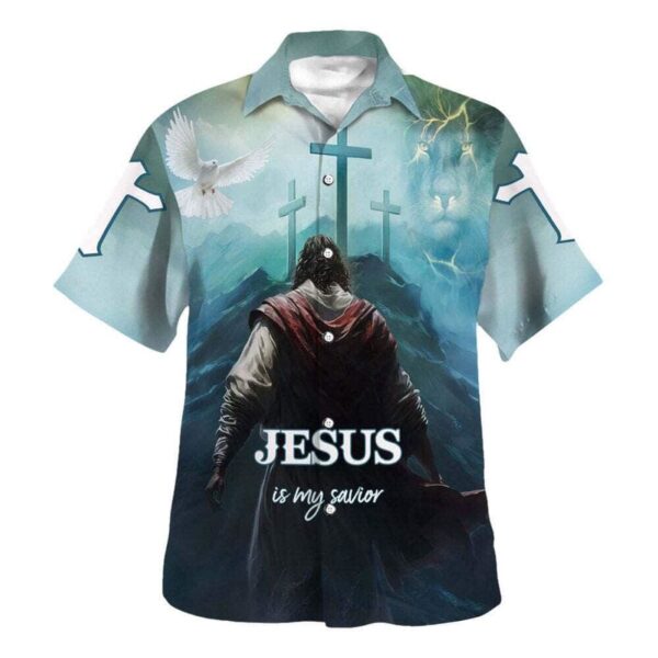Men s Jesus Is My Savior Hawaiian Shirt – Christian Gift with Faith
