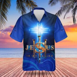 Jesus Is My Savior Hawaiian Shirt - Christian Button Up Gift For Boyfriend
