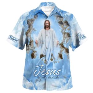 Christian Men s Jesus Is My Savior Hawaiian Shirt Gift for Christians