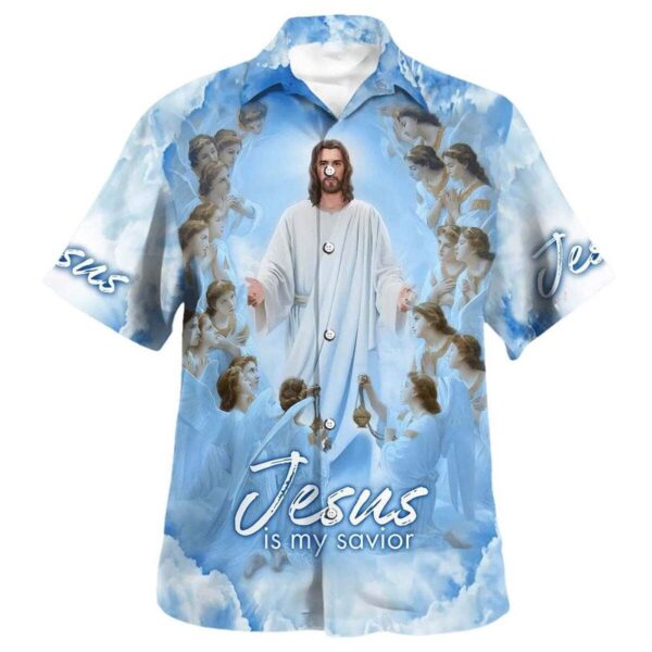 Christian Men s Jesus Is My Savior Hawaiian Shirt Gift for Christians