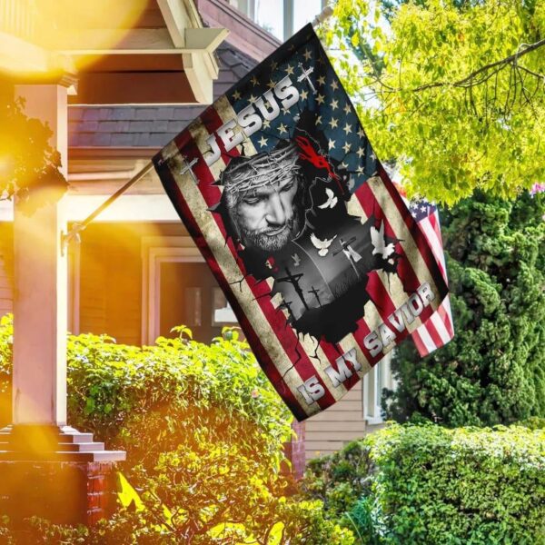 Christian Garden Flags – Jesus Is My Savior Scripture Flag & Banner