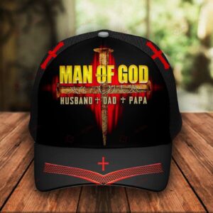 Jesus is my Savior Man of God Dad Husband Papa 3d Cap ALL OVER PRINTED