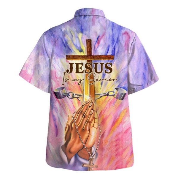 Men s Jesus Is My Savior Hawaiian Shirt – Christian Gift