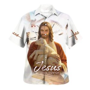 Men s Jesus Is My Savior Hawaiian Shirt - Christian Gift