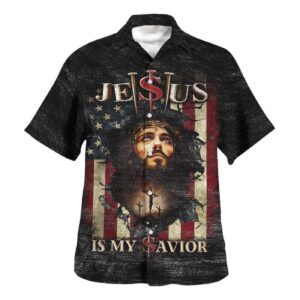 Jesus Is My Savior Men s Christian Hawaiian Shirt - Gift for Christians