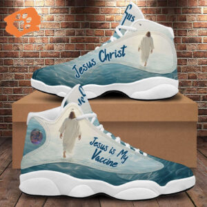 Jesus Is My Vaccine Basketball Shoes, Christian Shoes Unisex Footwear, Jesus Lovers Gift