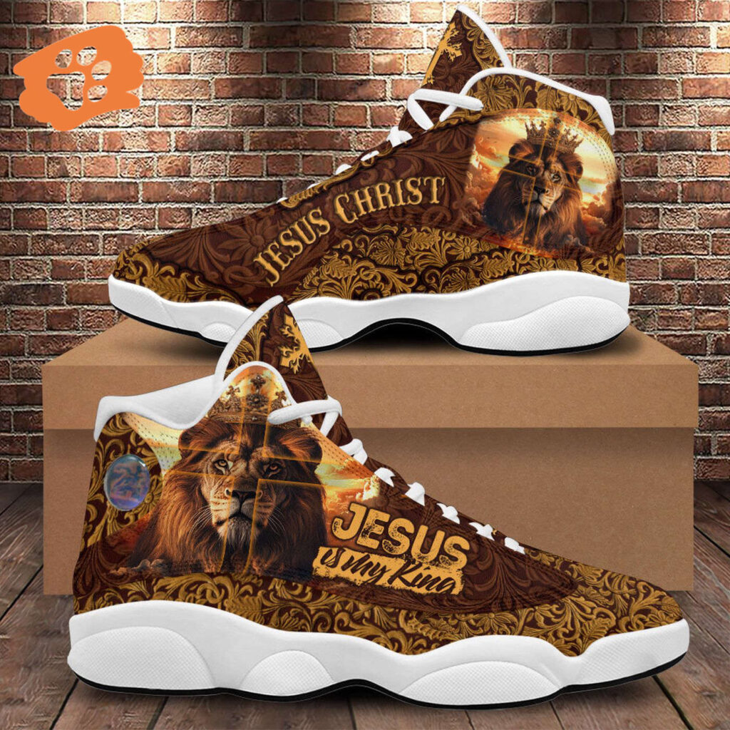 Jesus Is The King Basketball Shoes, Lion Of Judah Running Shoes, Christ Cross Faith Religious Gift Dad Jesus Is The King Basketball Shoes, Lion Of Judah Running Shoes, Christ Cross Faith Religious Gift Dad