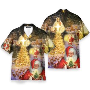 Jesus Is The Magic Of Christmas Hawaiian Shirt - Festive Holiday Apparel 1