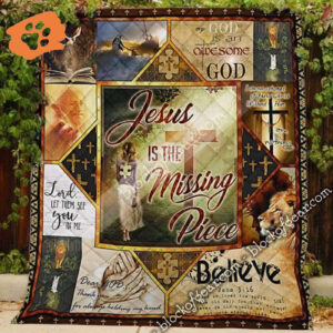 Jesus Is The Missing Piece Quilt - Handcrafted Christian Home Decor