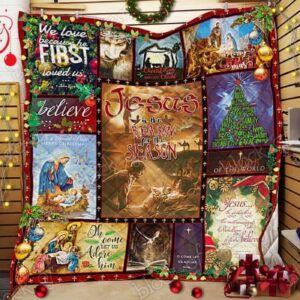 Jesus Is The Reason For The Season Quilt - Festive Religious Decor 1