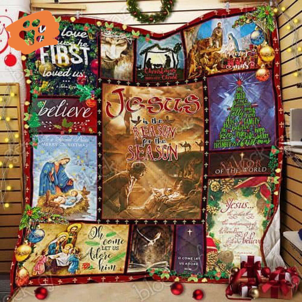 Jesus Is The Reason For The Season Quilt – Festive Religious Decor Jesus Is The Reason For The Season Quilt – Festive Religious Decor