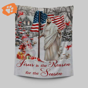 Jesus Is The Reason Tapestry Prints - Christian Wall Decor featuring Jesus Christ - Christmas Art for Home